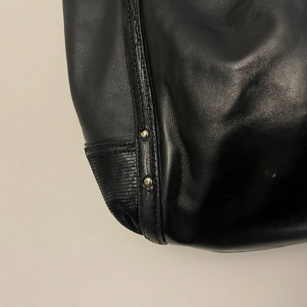 Coach Vintage Alexandra python chain leather satc… - image 4